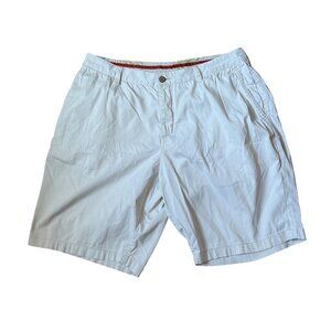 Tommy Bahama Mens White Chino Shorts 35 Waist Cotton Tencel Spandex Blend Tropic